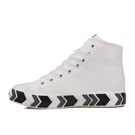 Benetton Beyaz Unisex Uzun Suni Deri Mevsimlik Spor