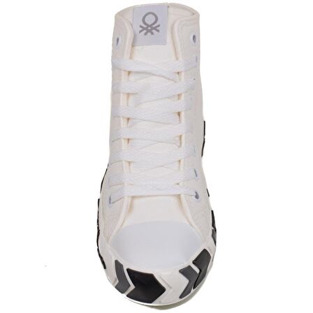 Benetton Beyaz Unisex Uzun Suni Deri Mevsimlik Spor