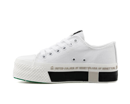 Benetton Bn 30934 Beyaz Pudra Kadın Günlük Ayakkabı BN-30934-BEYAZ-PUDRA Beyaz
