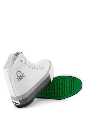 Benetton BN-30944 Kadın Spor Ayakkabı Beyaz - Gri