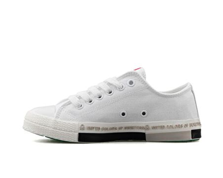 Benetton Bn 70017 Beyaz Pudra Kadın Günlük Ayakkabı BN-70017-BEYAZ-PUDRA Beyaz