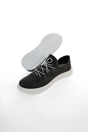 Kadın Pc-52319 Perforeli Casual Ayakkabı - Siyah/Beyaz | 36