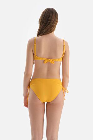 Sarı Straplez Bikini Üst