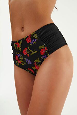 2077ESBK BALENLİ BİKİNİ TK. - SİYAH