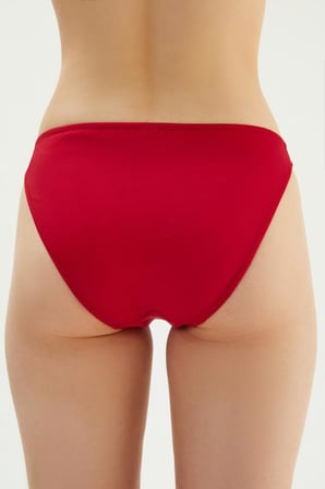 Eros 2 Cm Tek Bikini Alt 2516-Koyu kirmizi