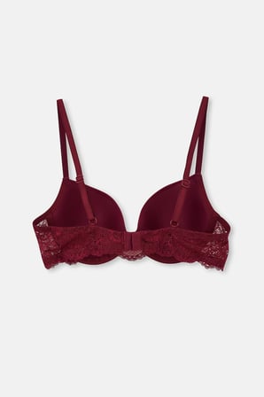 Eros Ersk1150 Willow Dantel Detaylı Sütyen Takımı Bordo 80C