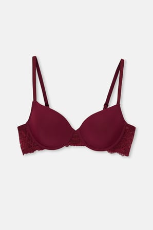 Eros Ersk1150 Willow Dantel Detaylı Sütyen Takımı Bordo 85B