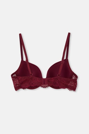 Eros Ersk1150 Willow Dantel Detaylı Sütyen Takımı Bordo 85C