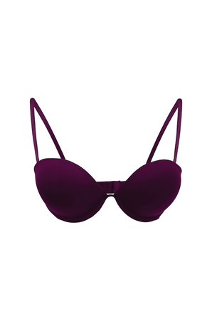 Eros Double Push-Up Straplez Sütyen Bordo Balenli Dolgulu 75B
