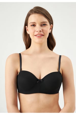 Eros Ersk140 Camellia Straplez Boş Cup Sütyen Siyah 90C