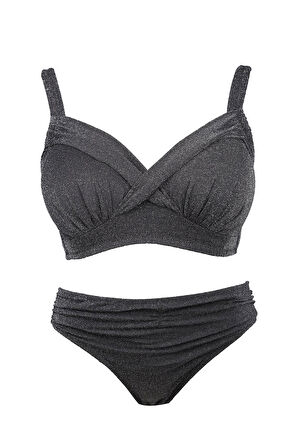 Eros 3357 Simli Toparlayıcı Bikini Takımı SİYAH