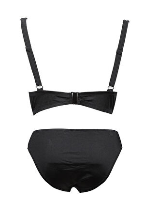 Eros 3357 Simli Toparlayıcı Bikini Takımı SİYAH