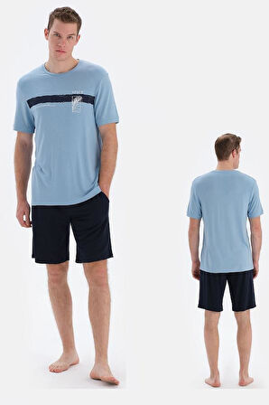 ESE33052 O YAKA KISA KOL ŞORT TK.