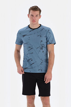 ESE33082 O YAKA KISA KOL ŞORT TK.