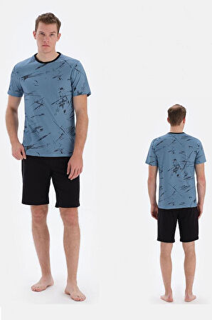 ESE33082 O YAKA KISA KOL ŞORT TK.