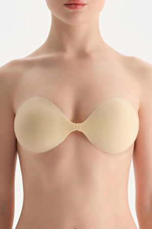 Ten Iz Yapmaz Mat Dokulu Kaplı Silikon Sütyen