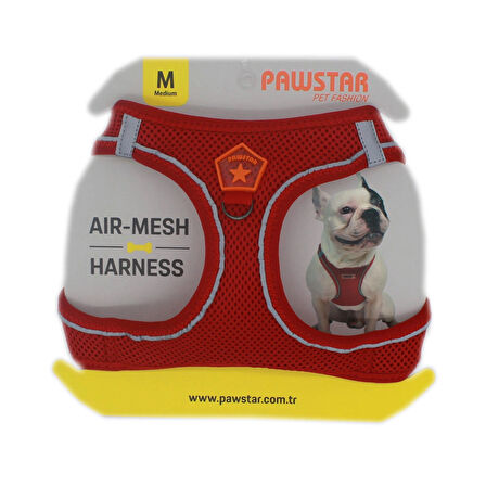 Pawstar Air-Mesh Red Köpek Göğüs Tasması