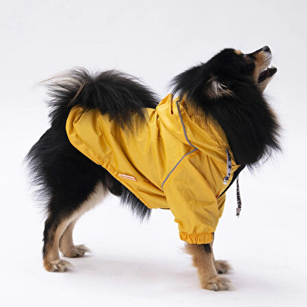 Pawstar Pluvia İçi Polar Küçük Irk Köpek Yağmurluğu Sarı