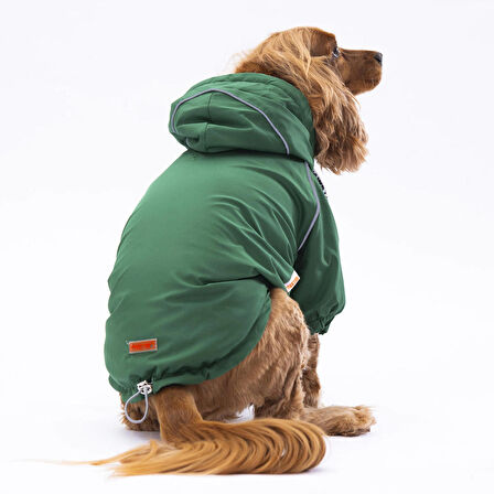 Pawstar Pluvia İçi Polar Küçük Irk Köpek Yağmurluğu Yeşil
