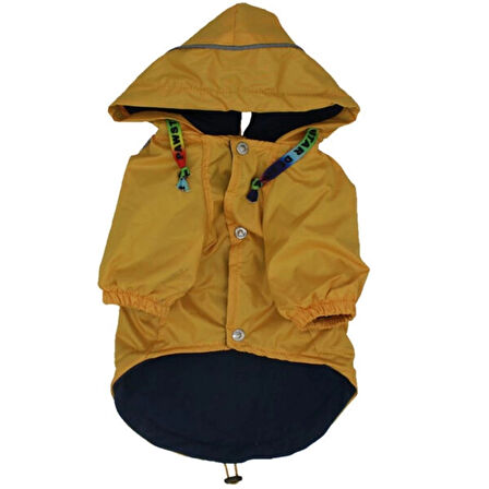 Pawstar Pluvia İçi Polar Orta-Büyük Irk Köpek Yağmurluğu Sarı