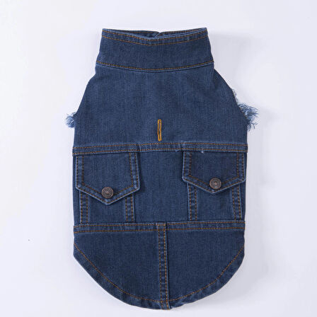 Pawstar Küçük Irk Köpek için Denim Yelek