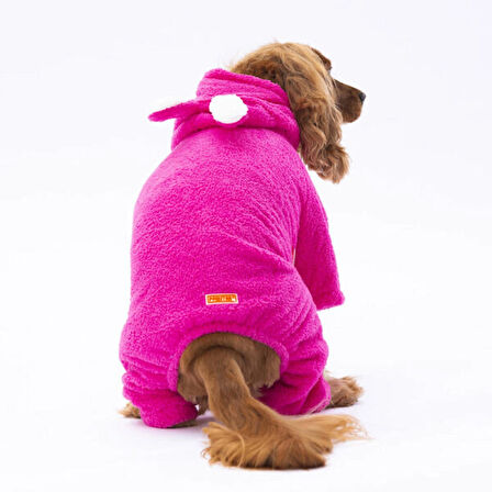 Pawstar Pembe Tapeti Peluş Küçük Irk Köpek Tulumu