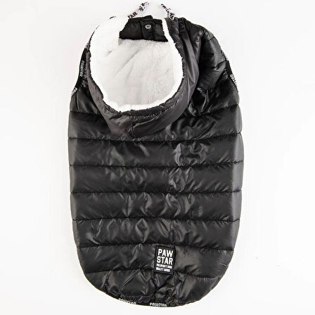 Pawstar Railway Siyah Su İtici Küçük Irk Köpek Yelek Yağmurluk