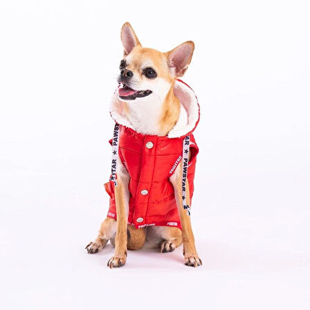 Pawstar Railway Red Su İtici Küçük Irk Köpek Yelek Yağmurluk