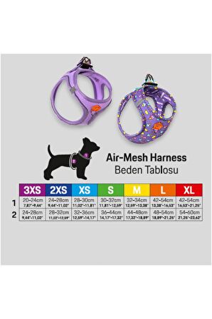 Pawstar Cactus Air-mesh Göğüs Tasması Kedi Köpek Göğüs Tasması 3XSmall