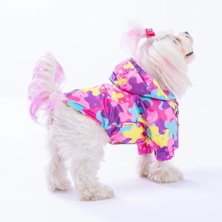 PawStar Rosea Camouflage Yağmurluk Küçük ve Orta Irk Köpek