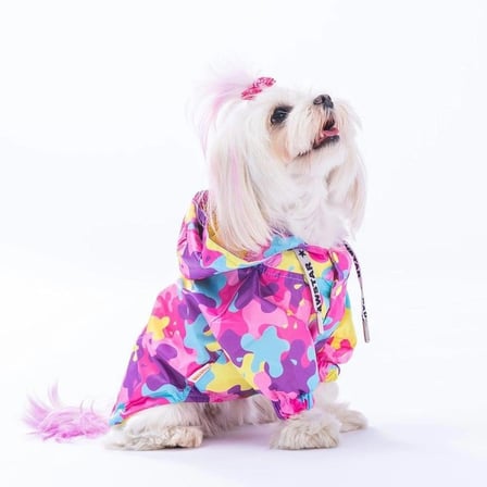 PawStar Rosea Camouflage Yağmurluk Küçük ve Orta Irk Köpek