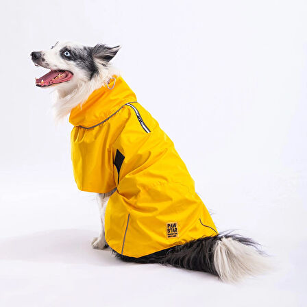 Pawstar Colombia Sarı Su Geçirmez Orta-Büyük Irk Köpek Pratik Yağmurluk