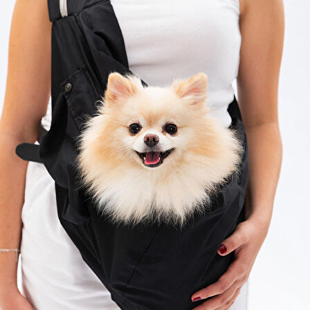 Pawstar Siyah Crossbody Küçük Irk Köpek Çapraz Taşıma Çantası Listeye Geri Dön