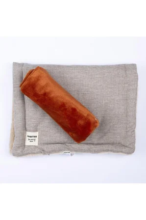 Pawstar Lüx Pet Mat Kedi Köpek Yatağı Yıkanabilir Bej 50-70cm