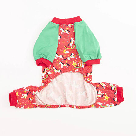 Pawstar Küçük Irk Köpek Pembe Unicorn Penye Tulum Pijama