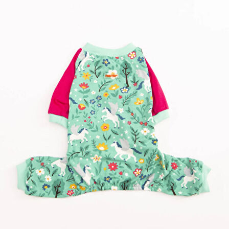 Pawstar Küçük Irk Köpek Mint Unicorn Penye Tulum Pijama