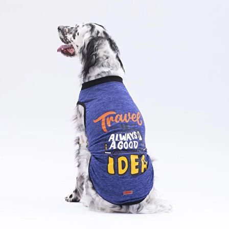 Pawstar Lacivert Travel Orta-Büyük Irk Köpek T-shirtü