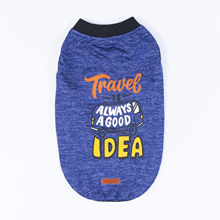 Pawstar Lacivert Travel Orta-Büyük Irk Köpek T-shirtü