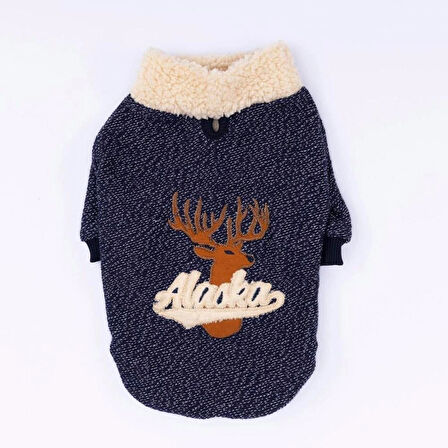 Pawstar Lacivert Alaska Esnek, Küçük Irk Köpek Trikosu