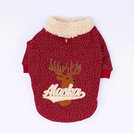 Pawstar Bordo Alaska Esnek, Küçük Irk Triko Köpek Trikosu