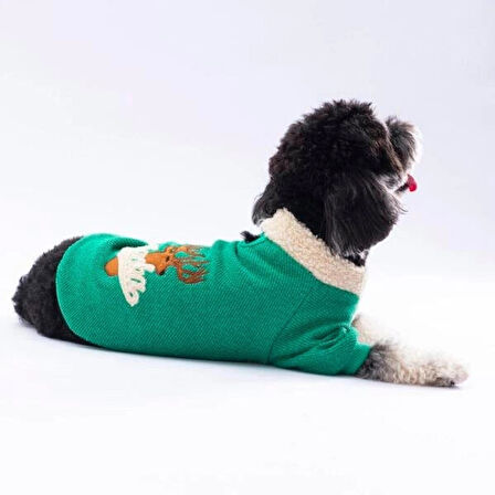 Pawstar Yeşil Alaska Esnek, Küçük Irk Triko Köpek Trikosu