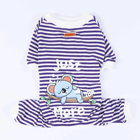 Pawstar Mor Just More Küçük Irk Köpek Penye Tulum Pijama