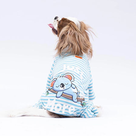 Pawstar Mavi Just More Küçük Irk Köpek Penye Tulum Pijama