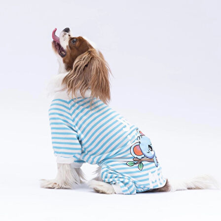 Pawstar Mavi Just More Küçük Irk Köpek Penye Tulum Pijama