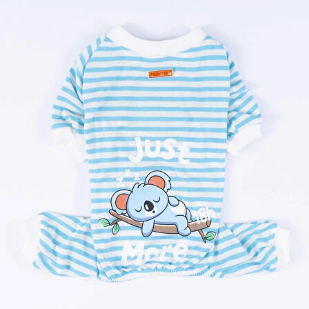 Pawstar Mavi Just More Küçük Irk Köpek Penye Tulum Pijama