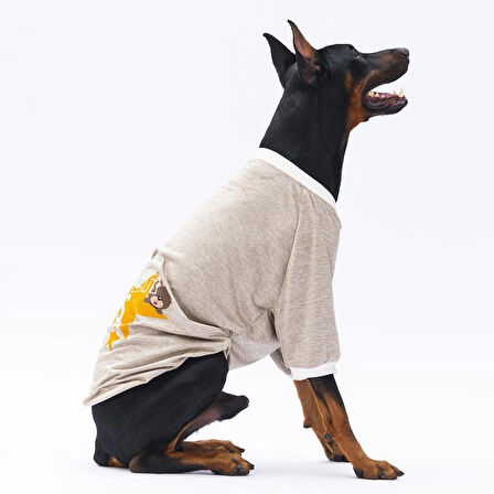 Pawstar Bej Super Paws Orta-Büyük Irk Köpek T-shirtü