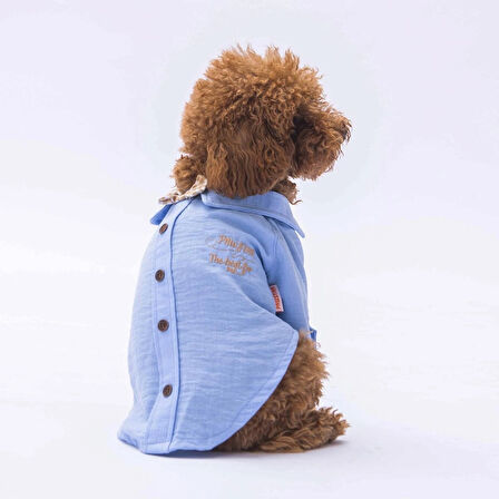 Pawstar Mavi Linen Look Kedi ve Küçük Irk Köpek Gömleği