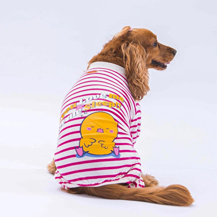 Pawstar Fuşya Let me Sleep Küçük Irk Köpek Tulumu