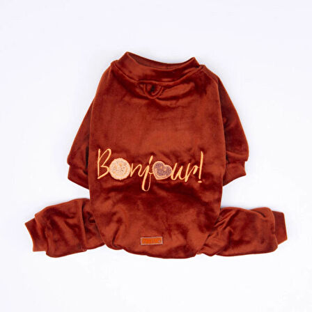 Pawstar Kiremit Bonjour Kadife Küçük Irk Köpek Tulumu