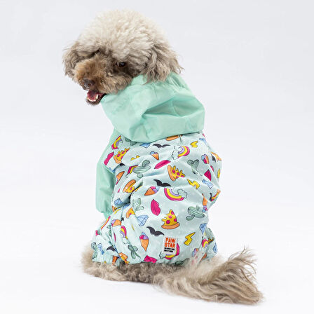 Pawstar Tokyo Polarlı Su Geçirmez Küçük Irk Köpek Yağmurluk Tulum